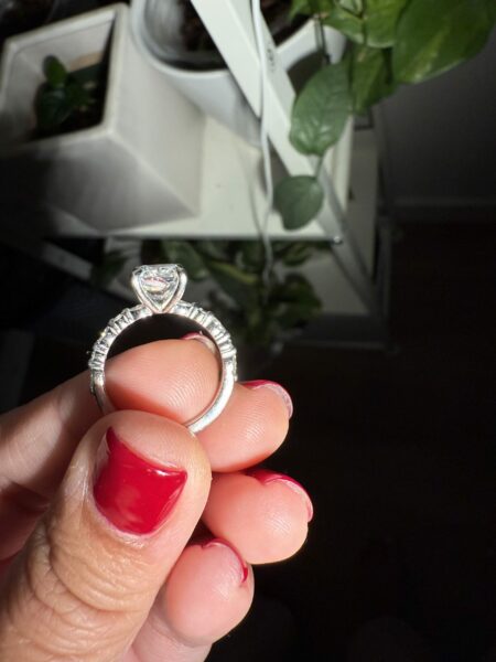 3.16 CT F IF Lab Grown Radiant Super Ideal Cut Diamond Platinum Ring - Image 8