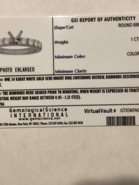 IGI Certified 2.50 CT G VS2 Lab Grown Round Brilliant Diamond Ring - Image 7