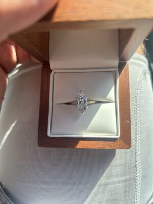 IGI Certified 2.42 CT E VVS1 Lab Grown Marquise Diamond Ring