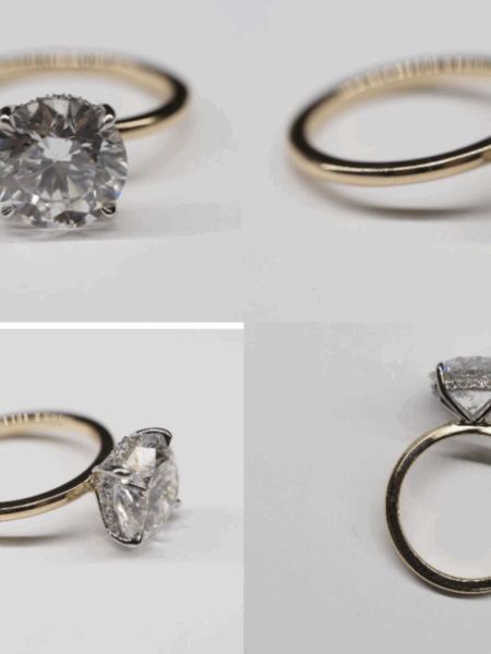 3.74 CT E VVS2 Lab Grown Brilliant Round Diamond Ring - Image 2