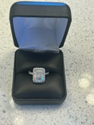 3.54 CT E VS1 Lab Grown Radiant Cut Diamond Platinum Ring