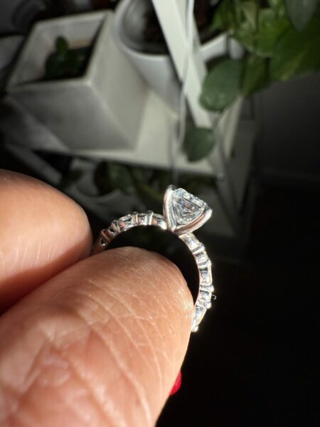 3.16 CT F IF Lab Grown Radiant Super Ideal Cut Diamond Platinum Ring - Image 7