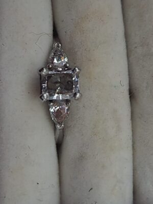 GIA Certified 1.01 CT E VVS1 Cut Cornered Rectangular Modified Diamond Ring