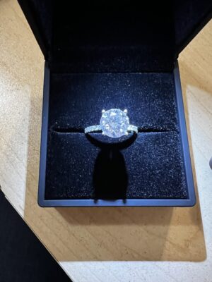 3.03 CT F-G VS1-VS2 Lab Grown Round Diamond Halo Ring