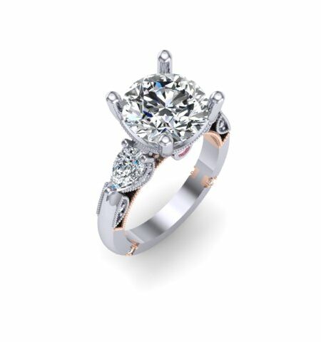 IGI Certified 3.55 CT H VVS2 Lab Grown Round Brilliant Diamond Ring - Image 2