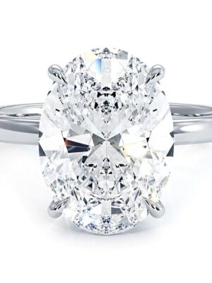 IGI Certified 5.25 CT D SI1 Oval Brilliant Lab Grown Diamond Ring