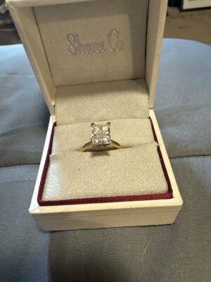 IGI Certified 2.20 CT D VVS2 Lab Grown Cut Cornered Rectangular Modified Brilliant Diamond Ring