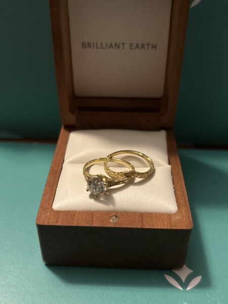 Bridal Set - Engagement ring with IGI Certified 1.25 CT F VS1 Lab Grown Round Brilliant Diamond - Image 5
