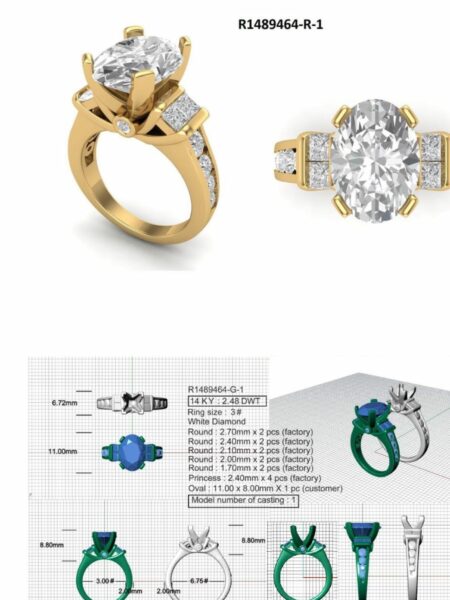 IGI Certified 2.8 CT E VS1 Lab Grown Oval Cut Diamond Ring - Image 3