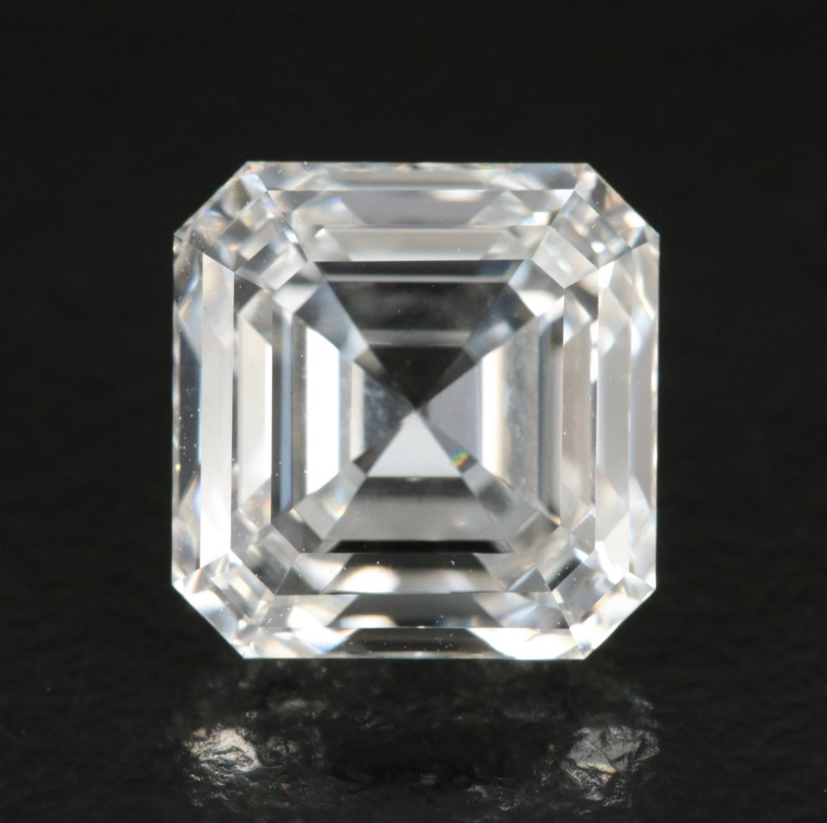 IGI Certified 4.02 CT E VVS2 Lab Grown Square Emerald Cut Diamond