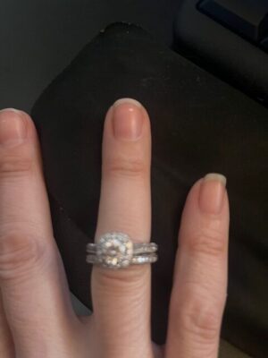 IGI Certified 1.72 CTW F-G VS2-VS Lab Grown Round Diamond Tracori Ring Set