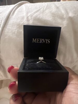 1.55 CT E VS1 Lab Grown Diamond Radiant Hidden Halo Solitaire Ring