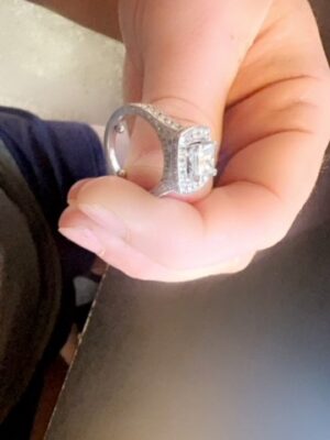 IGI Certified Neil Lane 1.87 CTW G I1 Princess Cut Diamond Ring