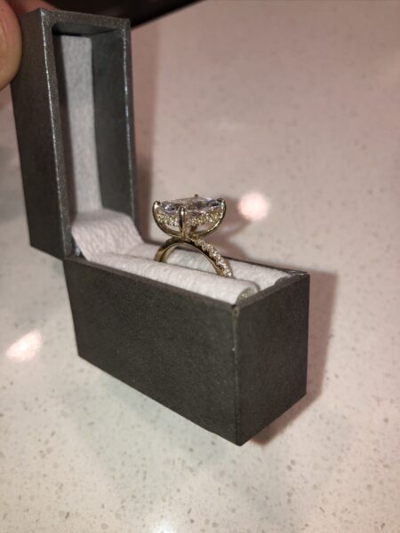 IGI Certified 3.02 CT E VVS2 Lab Grown Cut Cornered Rectangular Modified Brilliant Diamond Ring - Image 11