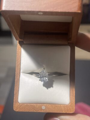 IGI Certified 2.00 CT D VVS1 Lab Grown Pear Brilliant Cut Diamond Ring