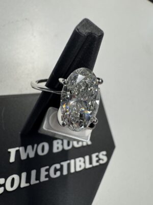 IGI Certified 4.82 CTW H SI1 Lab Grown Oval Diamond Ring