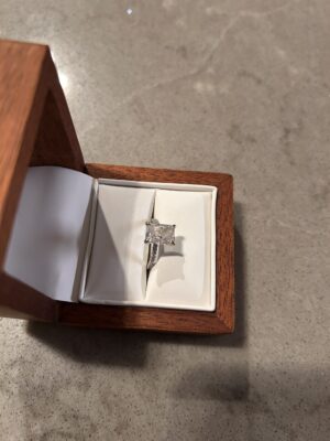 IGI Certified 2.51 CT H VS1 Cut Cornered Rectangular Modified Brilliant Lab Grown Diamond Ring