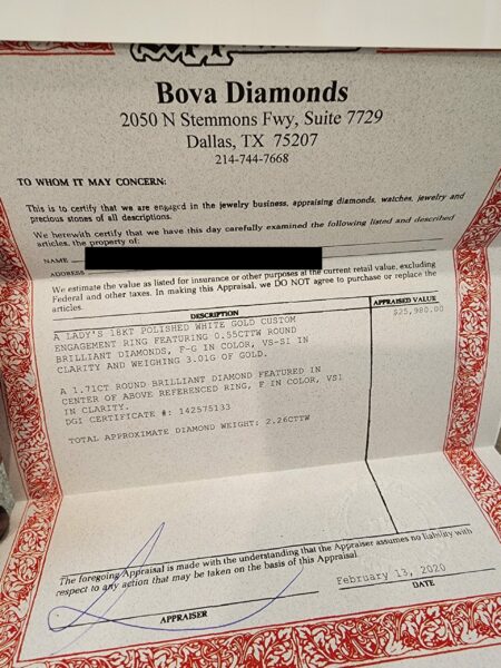 2.26 CTW F VS1 Round Natural Diamond with Knife Edge 3/4 Pave with Hidden Halo Setting Ring - Image 4