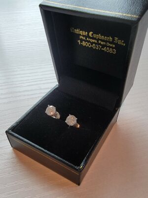EGL Certified 1.41 CT TW D-E I1 Round Brilliant Diamond Earrings