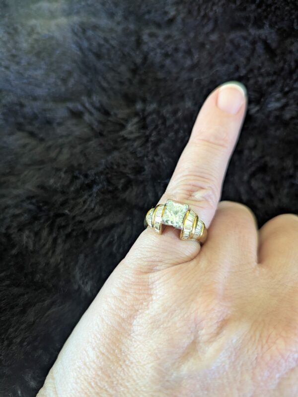1.2 CT J VS2 Natural Princess Diamond Ring - Image 5