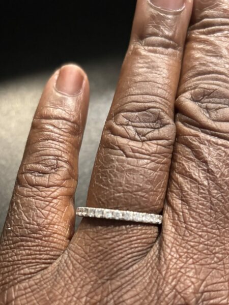 0.59 Carat F SI1 Round Natural Diamond Ring - Image 5
