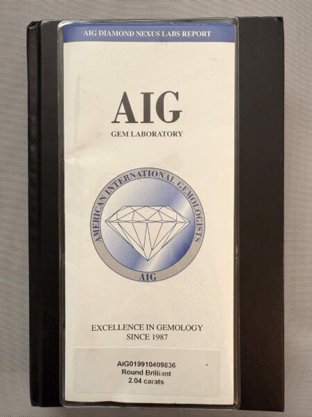 AIG 2.04 Carat D IF Round Lab-Grown Diamond Ring - Image 4