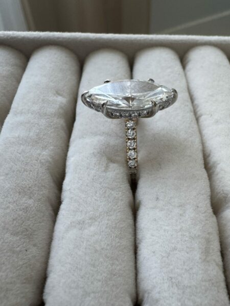 IGI 8 Carat F VS1 Marquise Lab-Grown Diamond Ring - Image 3