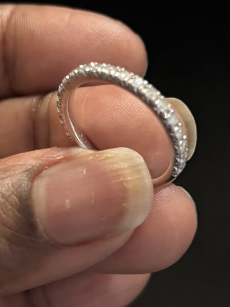 0.59 Carat F SI1 Round Natural Diamond Ring - Image 6