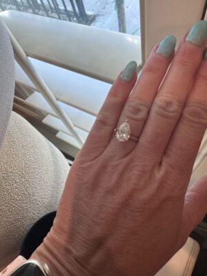 IGI 2.47 Carat G VS1 Pear Lab-Grown Diamond Ring