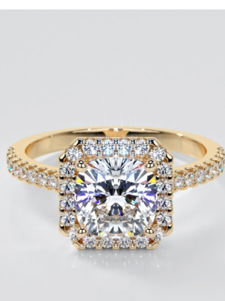 IGI 2.0 Carat F VS1 Cushion Lab-Grown Diamond Ring - Image 3