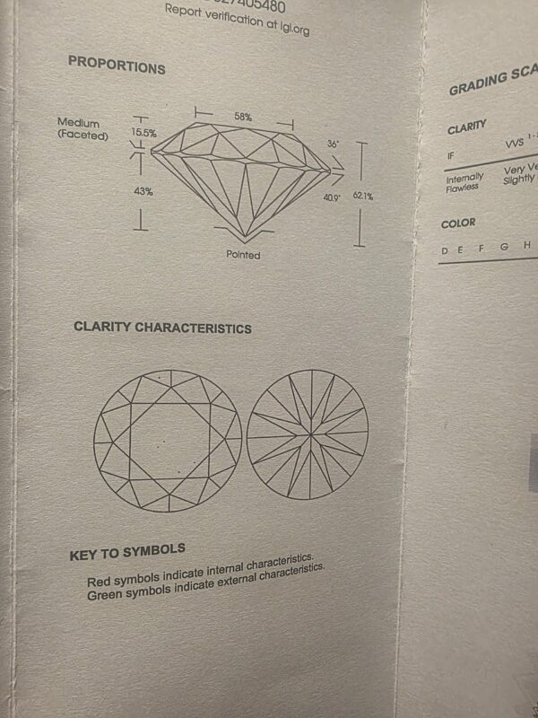 IGI 3.02 Carat E VS1 Round Lab-Grown Diamond Ring - Image 8