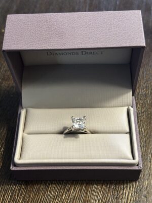 2.01 CT IF D Lab Grown Princess Cut Diamond Ring