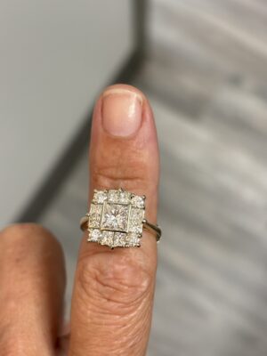 GIA Certified 1.06 Carat F VVS2 Princess Natural Diamond Ring