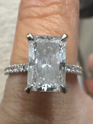 IGI 2.36 Carat F VVS2 Cushion Lab-Grown Diamond Ring