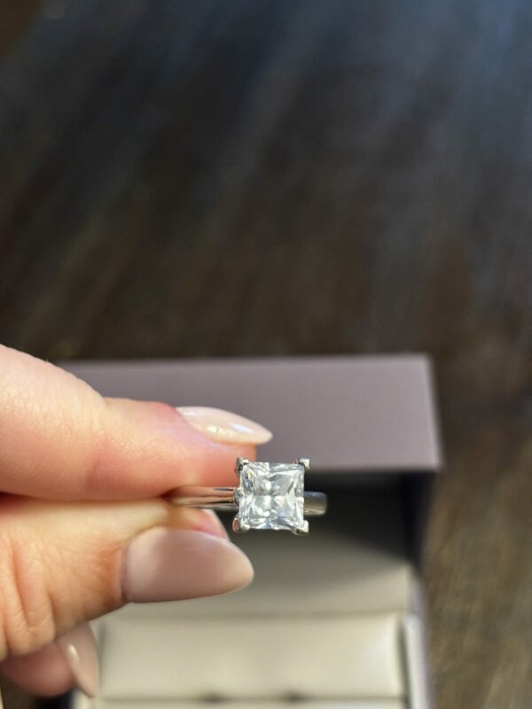 2.01 CT IF D Lab Grown Princess Cut Diamond Ring - Image 6
