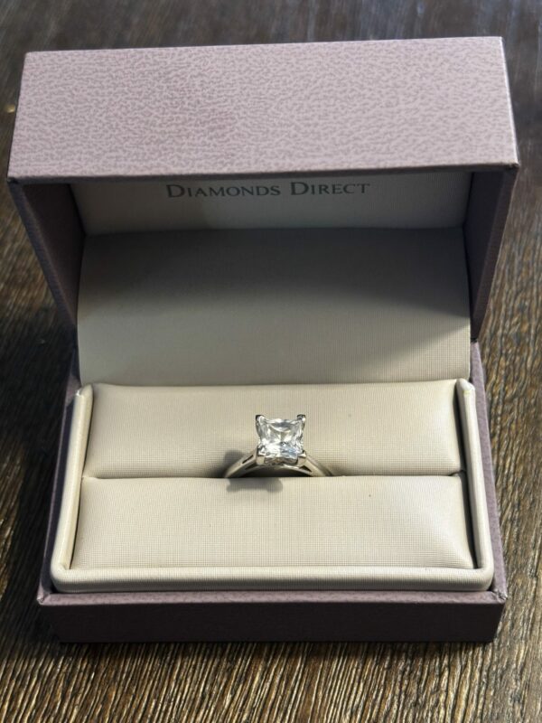 2.01 CT IF D Lab Grown Princess Cut Diamond Ring - Image 4