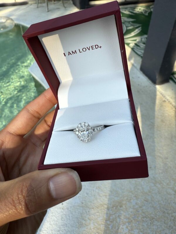 GCAL 1.01 CT E VS2 Lab Grown Oval Diamond Ring - Image 14