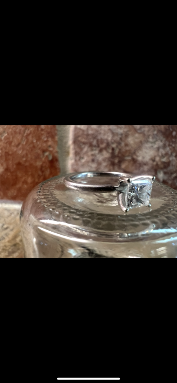 IGI Certified 1.01 CT F VVS2 Lab Grown Princess Cut Diamond Ring - Image 5