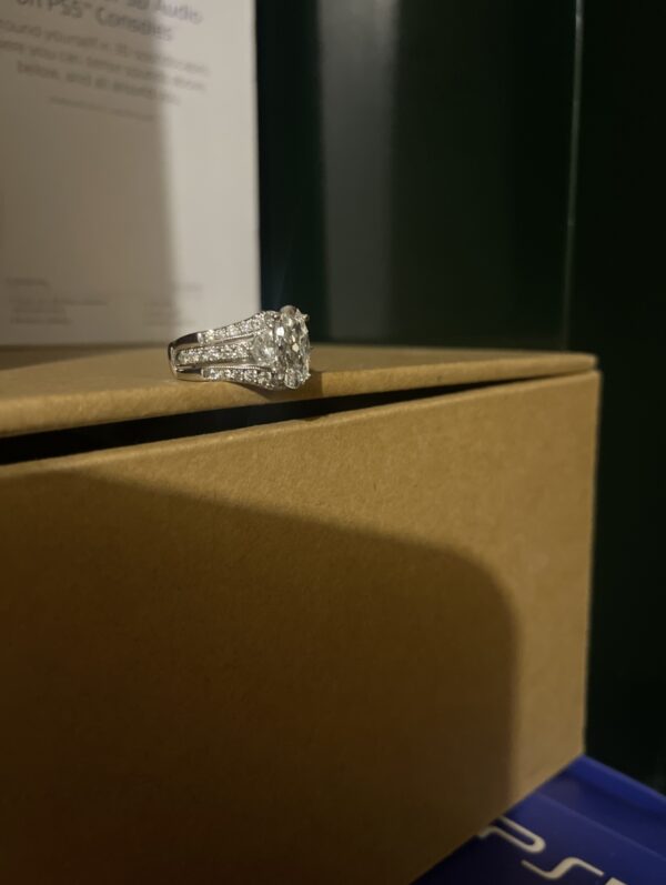 3.97 Carat E VVS1 Oval Lab-Grown Diamond Ring - Image 3