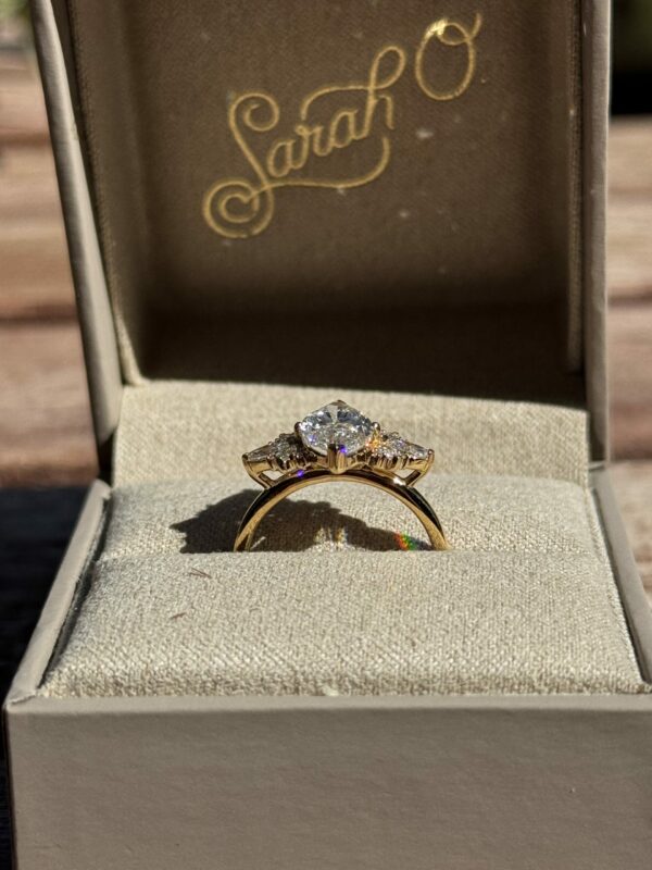 2.01 CT E VS2 Lab Grown Marquise Diamond Ring - Image 10
