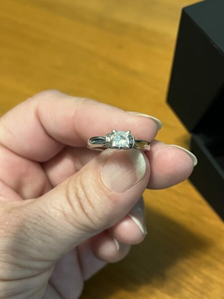 IGI .58 Carat G VS1 Princess Natural Diamond Ring