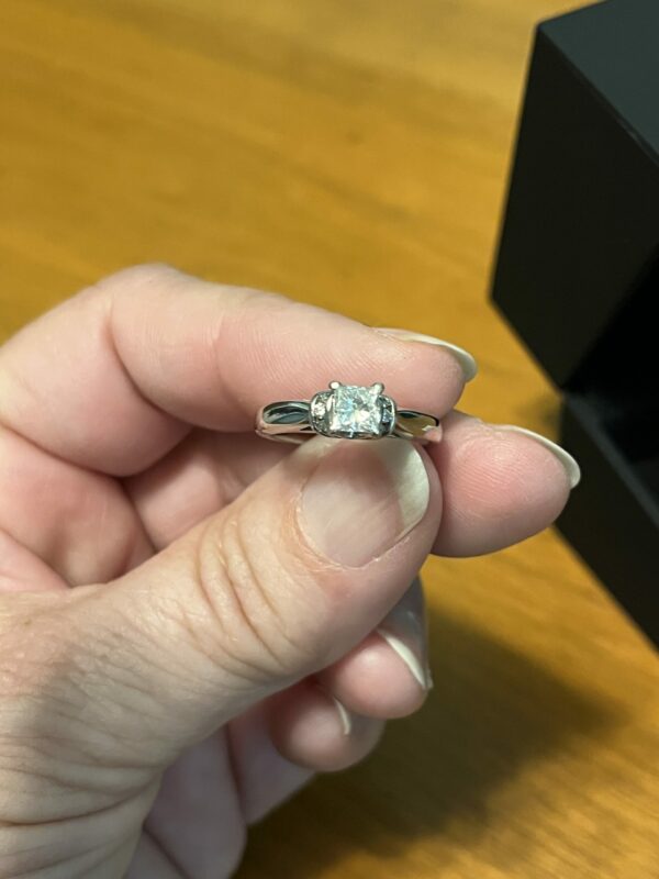 IGI .58 Carat G VS1 Princess Natural Diamond Ring