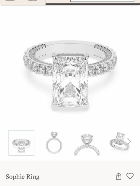 IGI 5.01 D VS1 Lab Grown Radiant Diamond Ring - Image 7