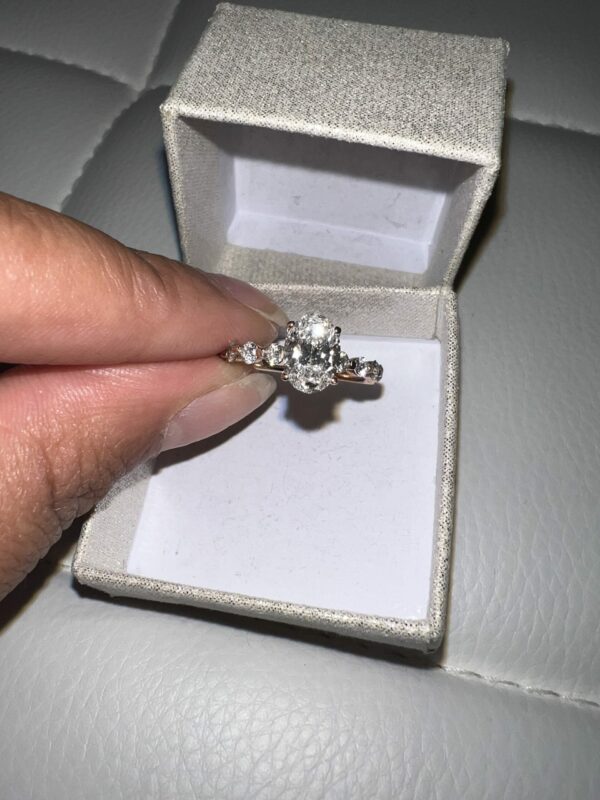 GCAL 1.09 Carat I VS2 Oval Lab Grown Ring - Image 5