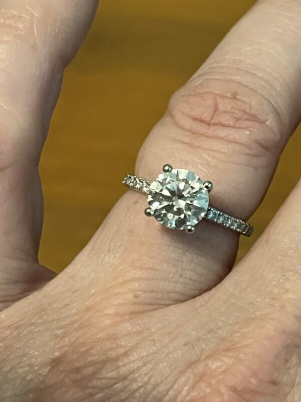 IGI 2.25 Carat I SI2 Round Lab Grown Ring - Image 3