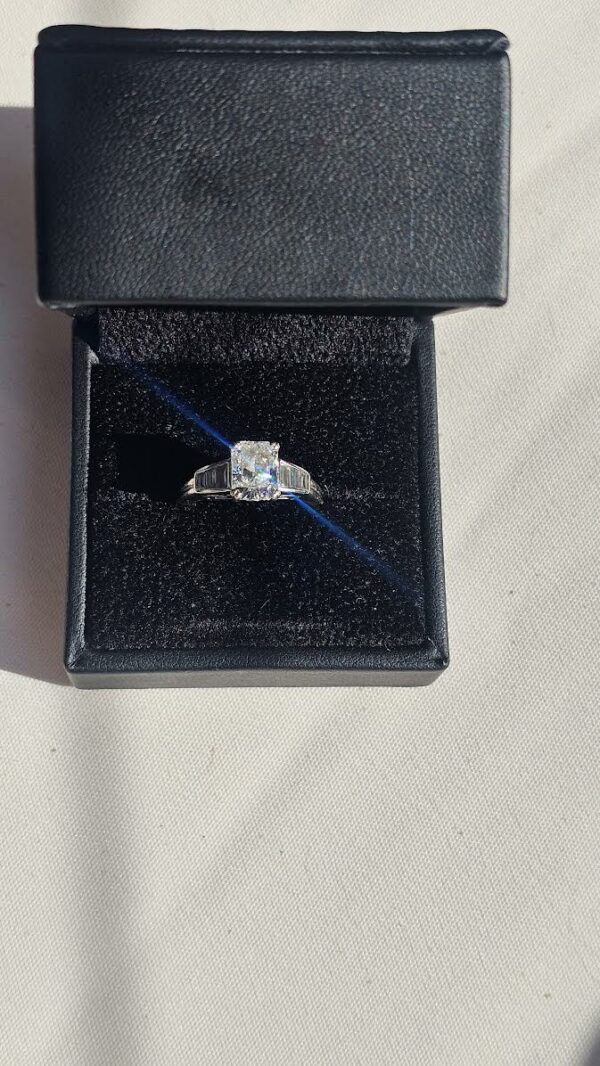 GCAL 1.64 Carat E VVS1 Radiant Lab-Grown Diamond Ring - Image 6