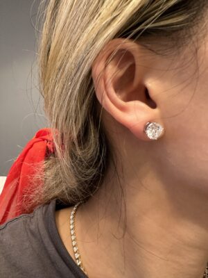 IGI 4 Carat E VVS2 Round Lab-Grown Diamond Earrings