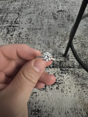 2.07 Carat E VS1 Round Lab-Grown Diamond Ring
