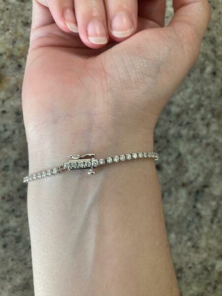 2.5 Carat F SI2 Round Lab-Grown Diamond Bracelet - Image 2