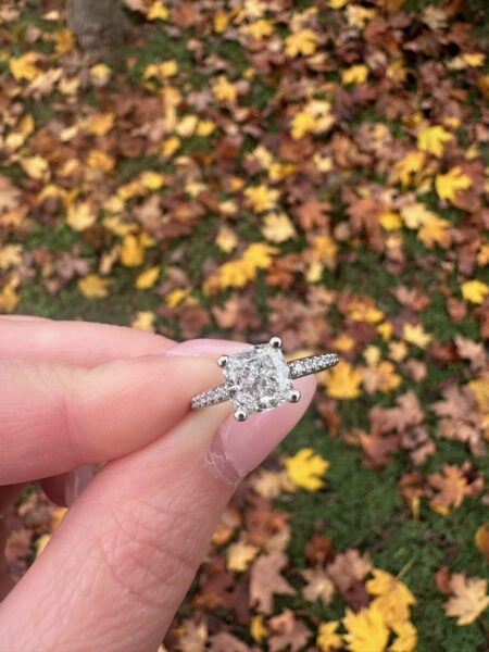 IGI 2.09 Carat E VS2 Cushion Lab-Grown Diamond Ring - Image 2